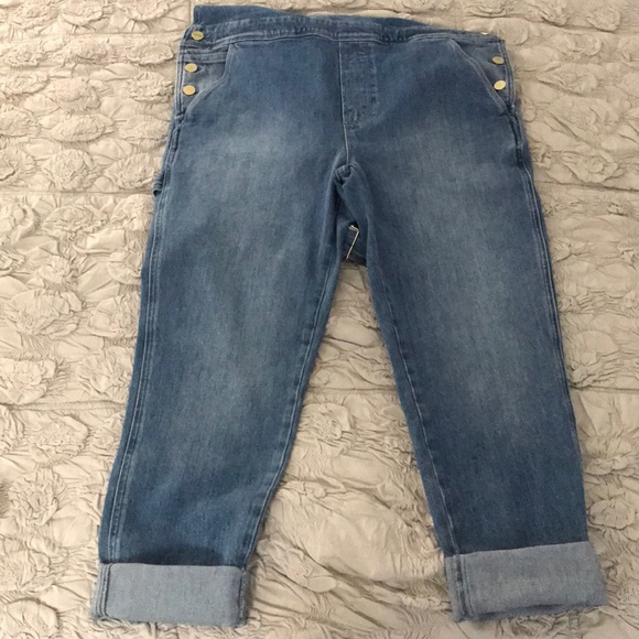 *Sold* Frame Le Garcon Boyfriend style Cropped Denim Overalls New With Tag - Picture 10 of 11
